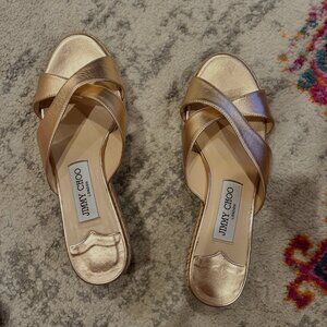 Jimmy Choo Gold Sandals